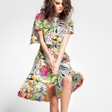 Italienischer Seidensatin Wild Floral - Ribes y Casals