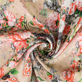Satin Seide Plumeti Floral - Ribes y Casals