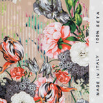 Satin Seide Plumeti Floral - Ribes y Casals
