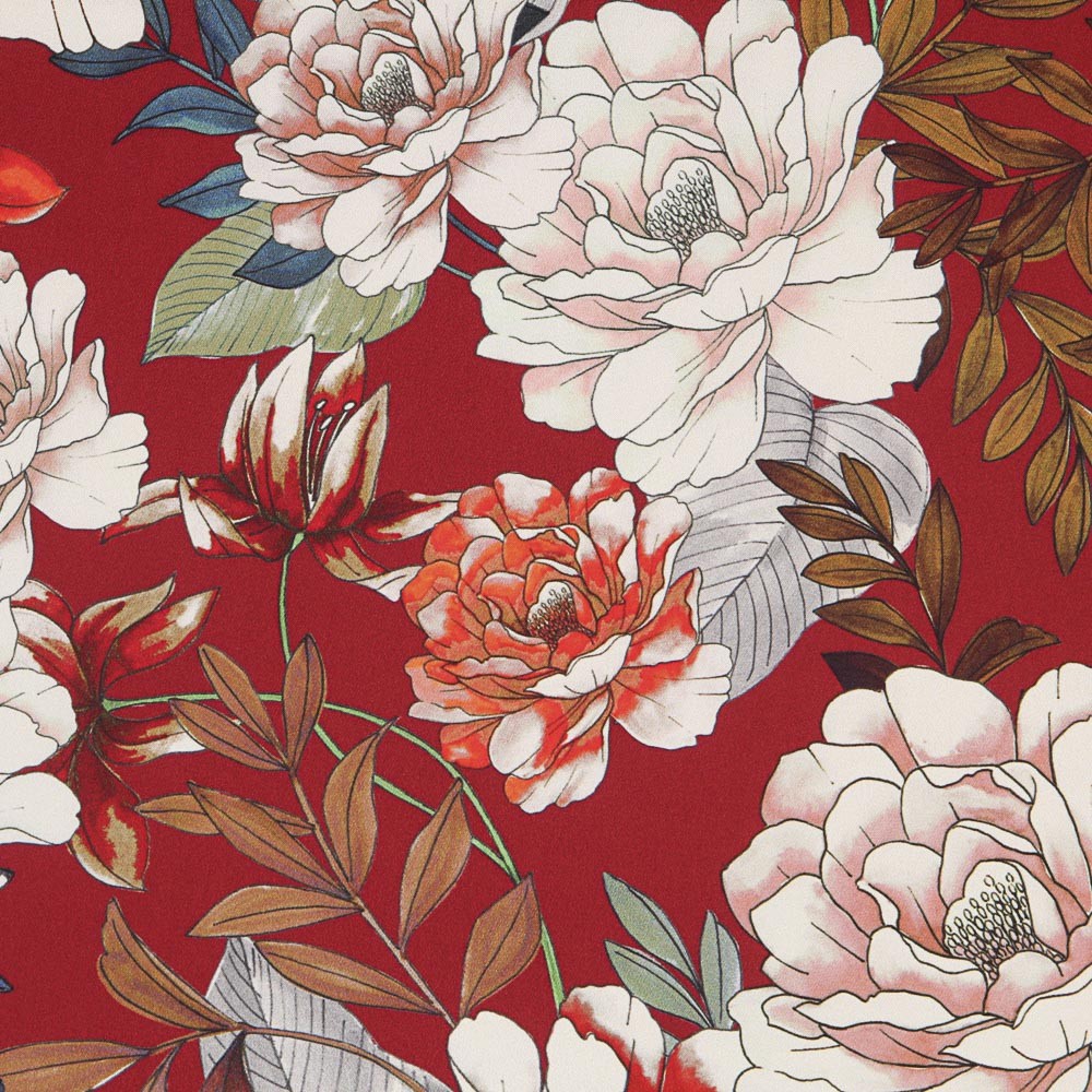 Satin Suzhou Granat - Ribes y Casals