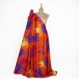 Bedruckter Satin Tuser Orange - Ribes y Casals