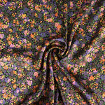 Satin Polyester Druck Multiflor Orange - Ribes y Casals