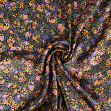 Satin Polyester Druck Multiflor Orange - Ribes y Casals