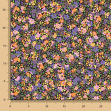 Satin Polyester Druck Multiflor Orange - Ribes y Casals