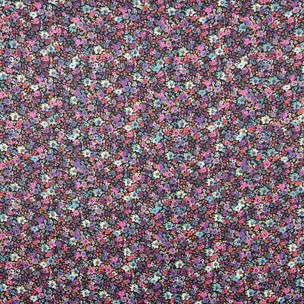 Polyester Satin Druck Multiflor Rot - Ribes y Casals