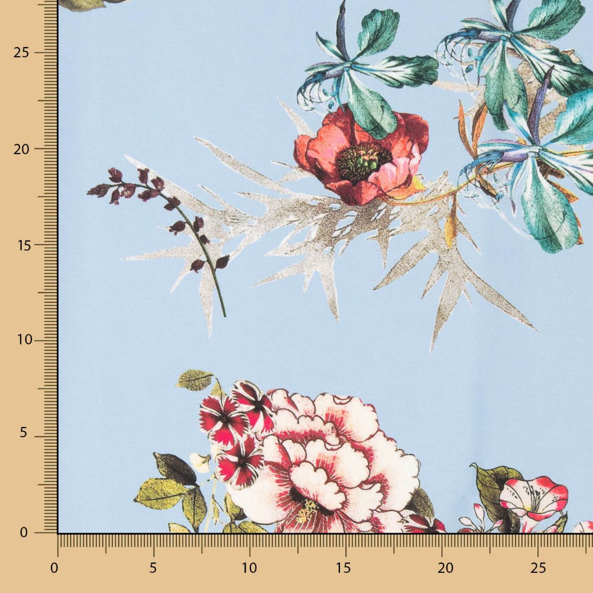 Blauer Creton Print Satin - Ribes y Casals