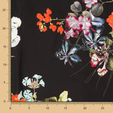 Schwarzer Creton Print Satin - Ribes y Casals