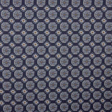 Polyester Satin Marineblau Geometrischer Druck - Ribes y Casals