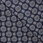 Polyester Satin Marineblau Geometrischer Druck - Ribes y Casals
