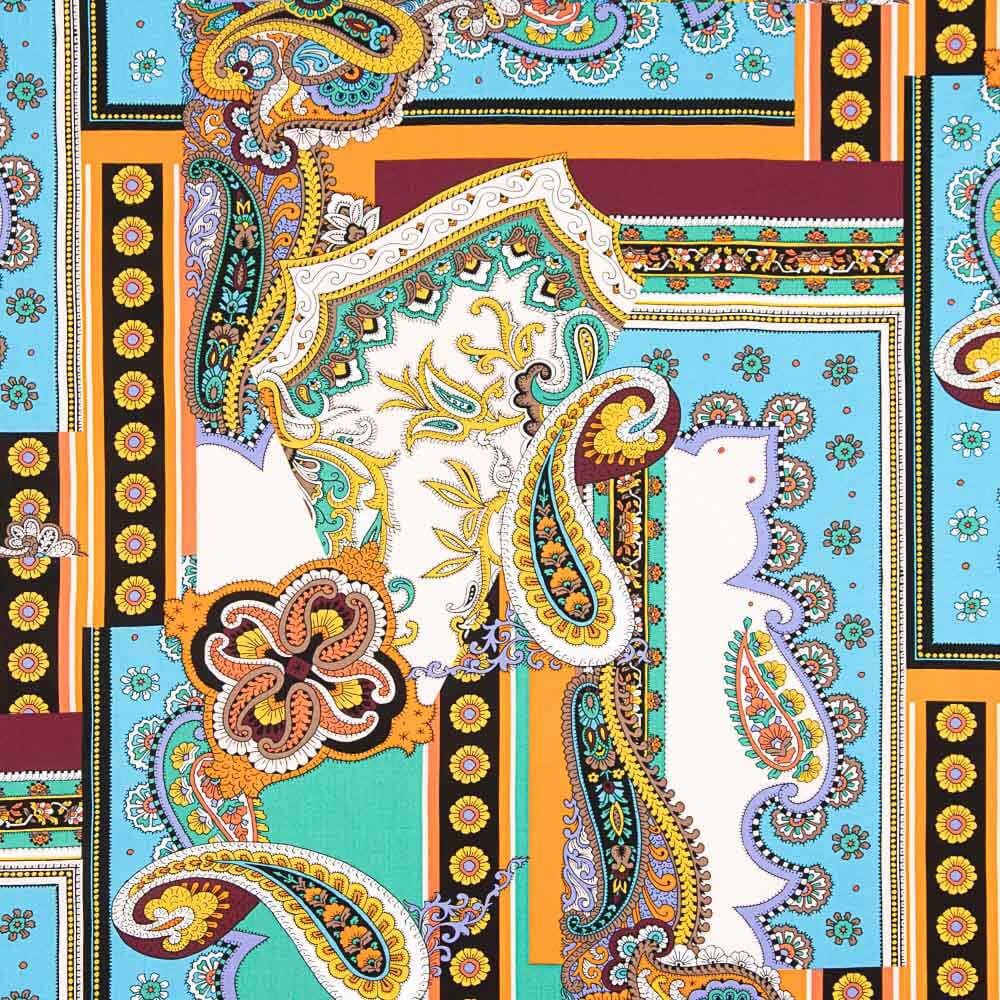 Viskose-Popeline Batik Rot - Ribes y Casals