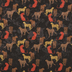 Satin Jacquard Leopard Schwarz - Ribes y Casals