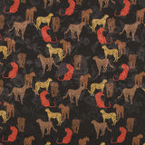 Satin Jacquard Leopard Schwarz - Ribes y Casals