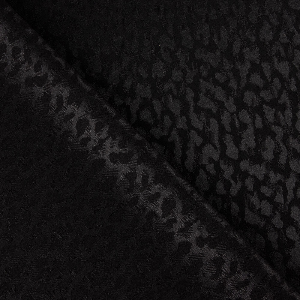 Satin Jacquard Viskose Schwarz - Ribes y Casals