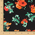 Polyester Satin Rote Mohnblumen - Ribes y Casals