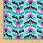Satin Spandex Blumen Salbei - Ribes y Casals
