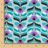Satin Spandex Blumen Salbei - Ribes y Casals