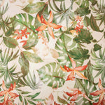 Polyester-Satin mit tropischem Orchideenmuster - Ribes y Casals
