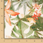 Polyester-Satin mit tropischem Orchideenmuster - Ribes y Casals