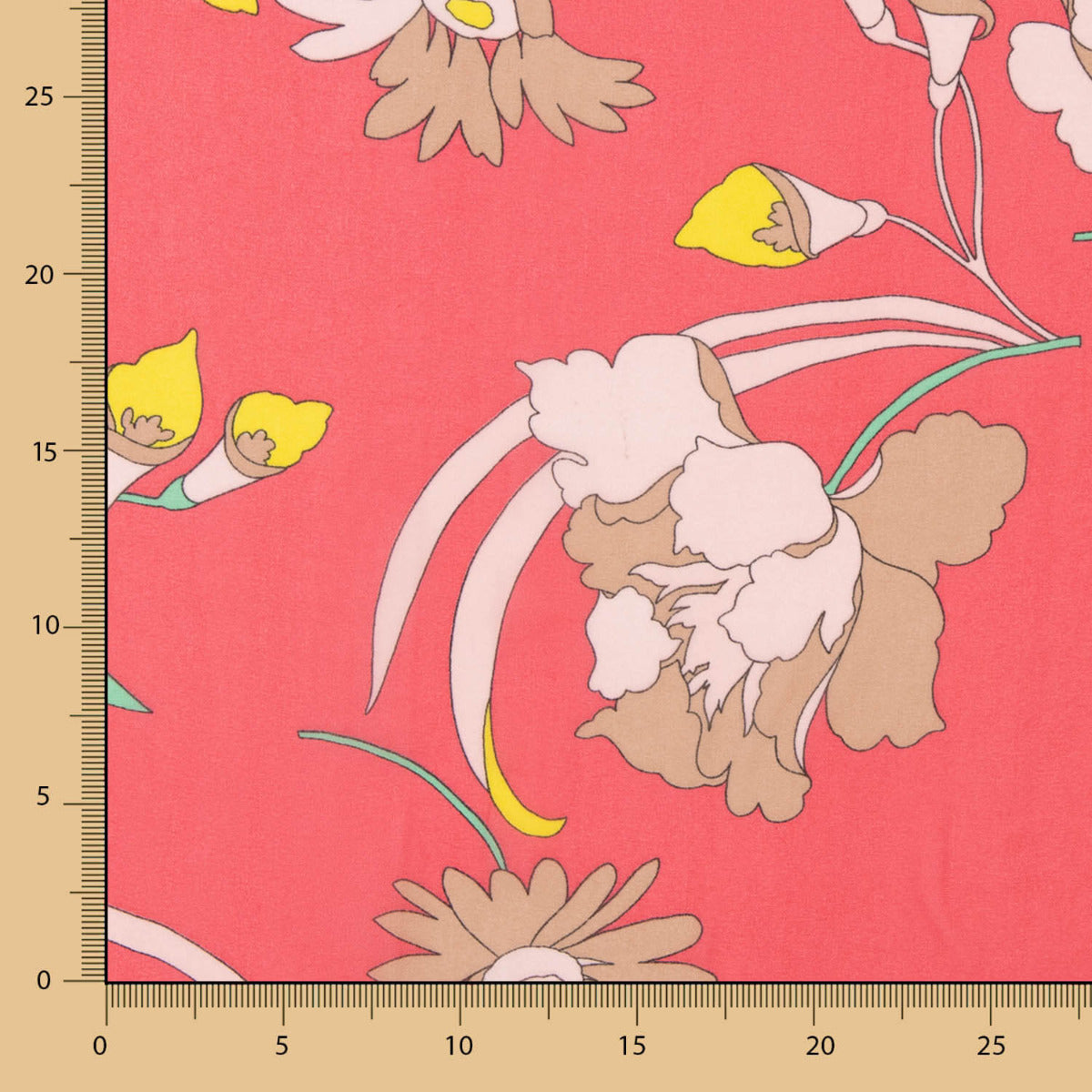 Polyester Gaze Himbeere Blume - Ribes y Casals