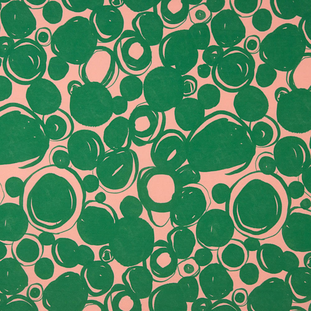 Twill Polyester Kreise Grün - Ribes y Casals