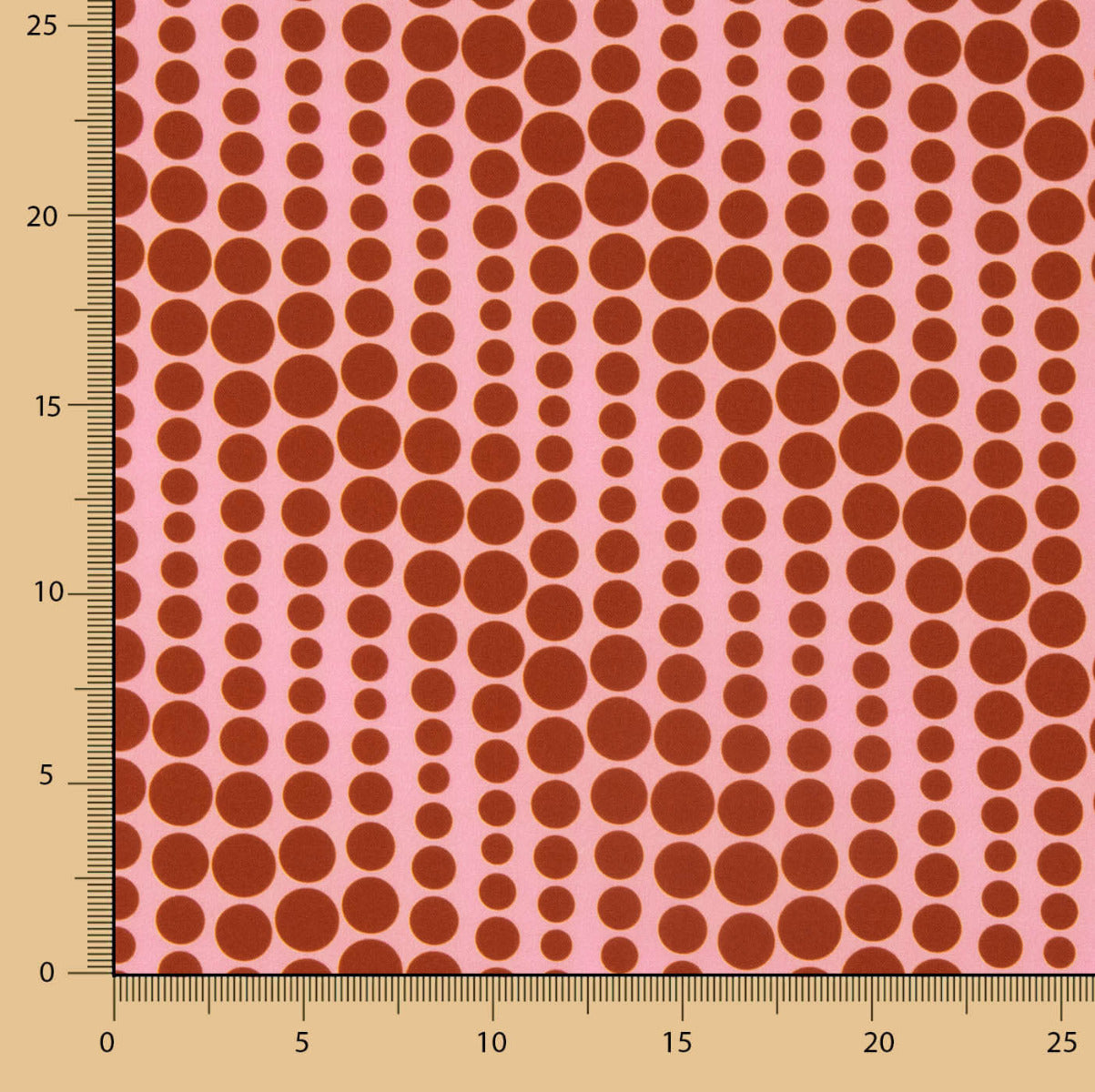 Polyester Twill Polka Dots Rosa - Ribes y Casals