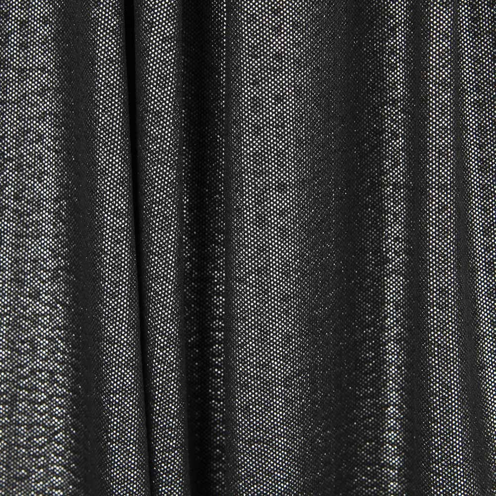 Seersucker Folie bedruckt Silber Schwarz - Ribes y Casals