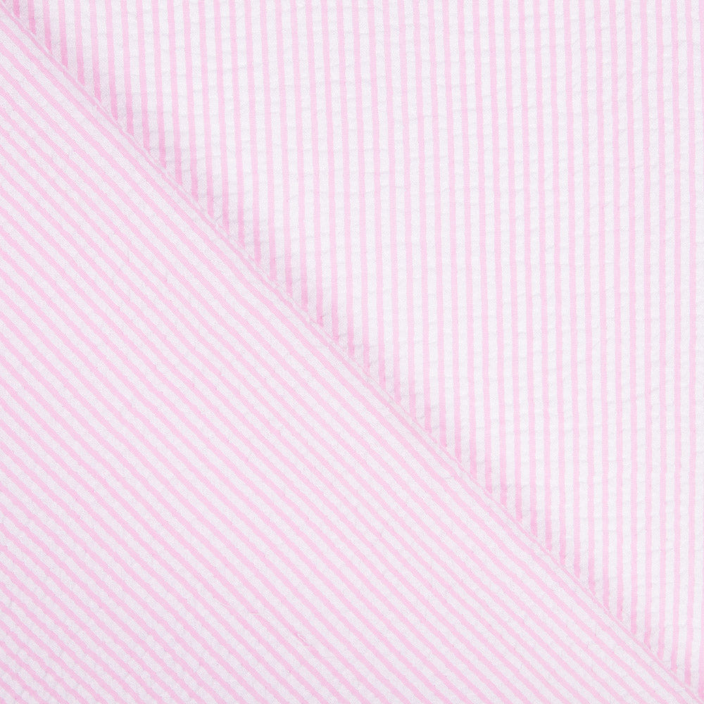 Seersucker-Stoff Rosa Streifen - Ribes y Casals