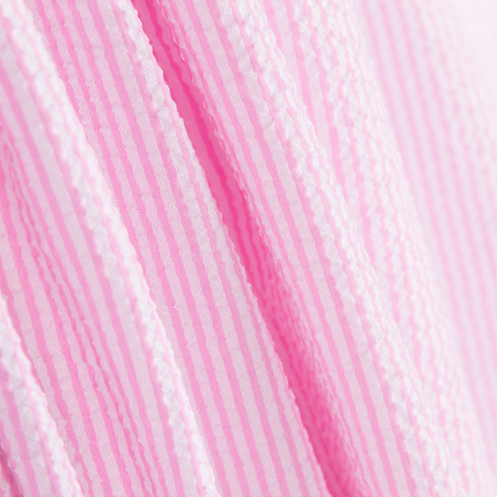 Seersucker-Stoff Rosa Streifen - Ribes y Casals