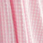 Seersucker Tencel Plaid Mini Rosa - Ribes y Casals