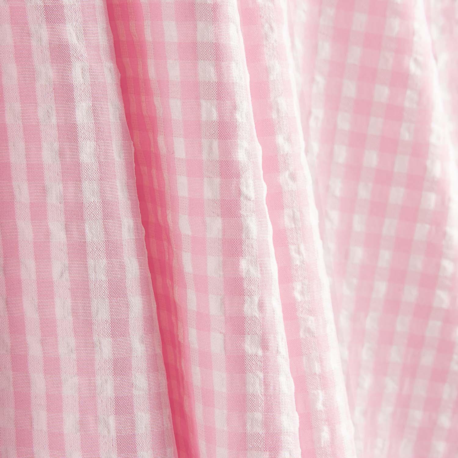 Seersucker Tencel Plaid Mini Rosa - Ribes y Casals