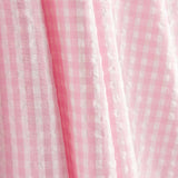 Seersucker Tencel Plaid Mini Rosa - Ribes y Casals