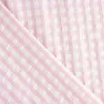 Seersucker Tencel Karierte Maxi Rosa - Ribes y Casals