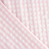 Seersucker Tencel Karierte Maxi Rosa - Ribes y Casals