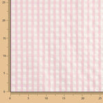 Seersucker Tencel Karierte Maxi Rosa - Ribes y Casals