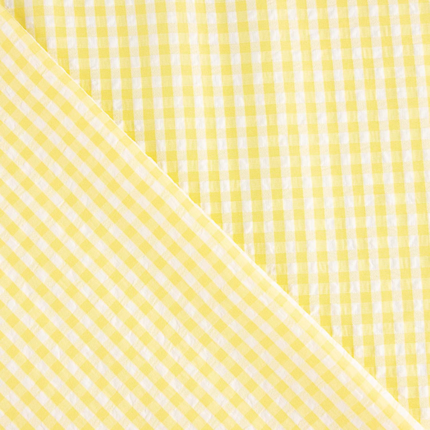 Seersucker Tencel Karierter Mini Gelb - Ribes y Casals