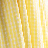 Seersucker Tencel Karierter Mini Gelb - Ribes y Casals