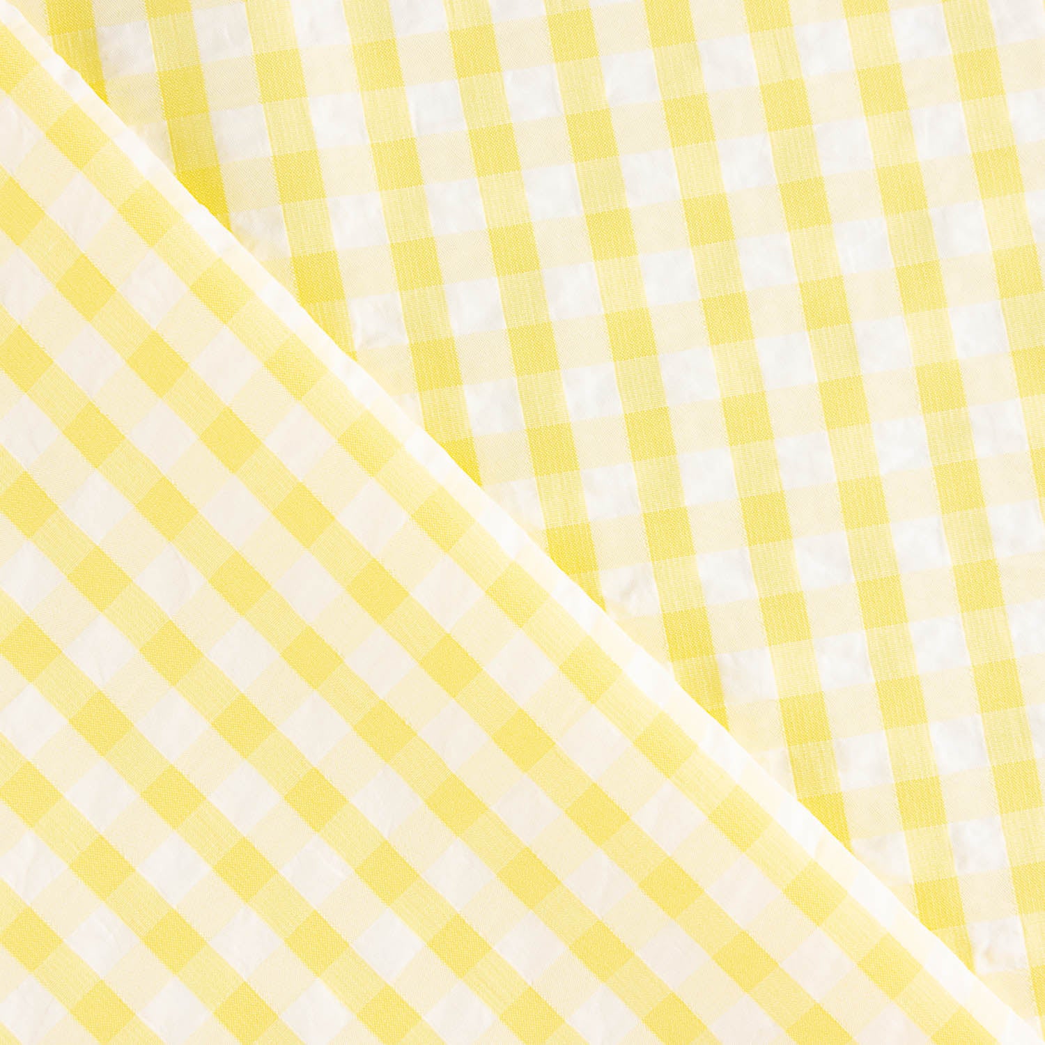 Seersucker Tencel Plaid Maxi Gelb - Ribes y Casals