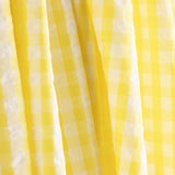 Seersucker Tencel Plaid Maxi Gelb - Ribes y Casals