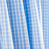 Seersucker Tencel Karierter Mini Blau - Ribes y Casals