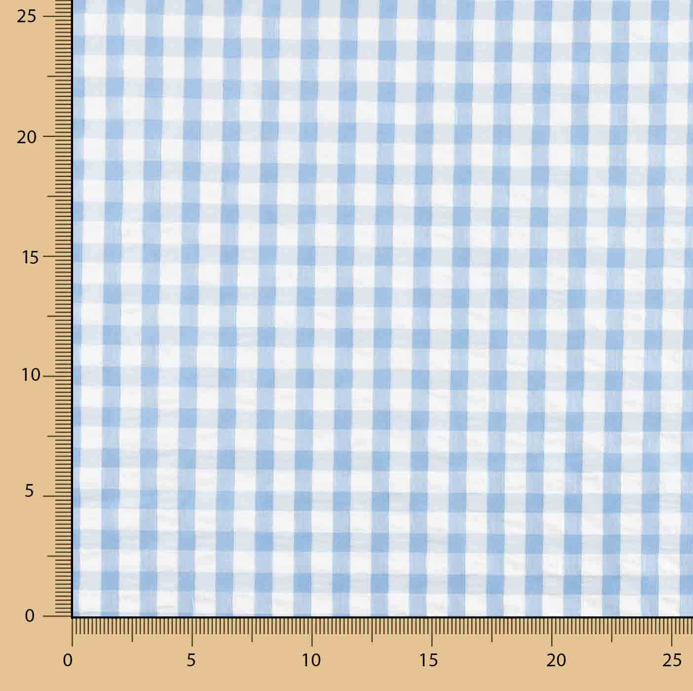 Seersucker Tencel Plaid Maxi Blau - Ribes y Casals