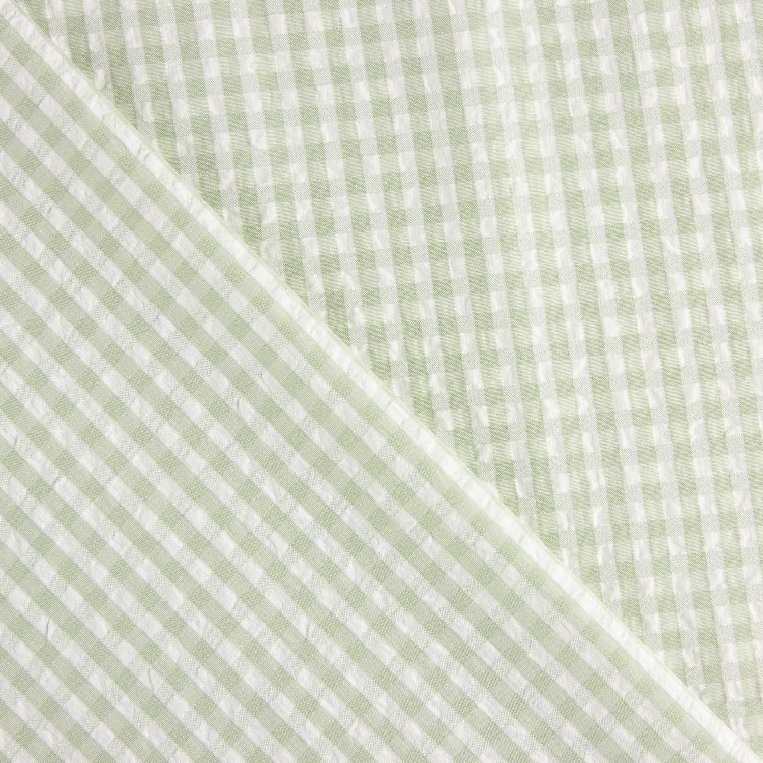 Seersucker Tencel Karierter Mini Grün - Ribes y Casals