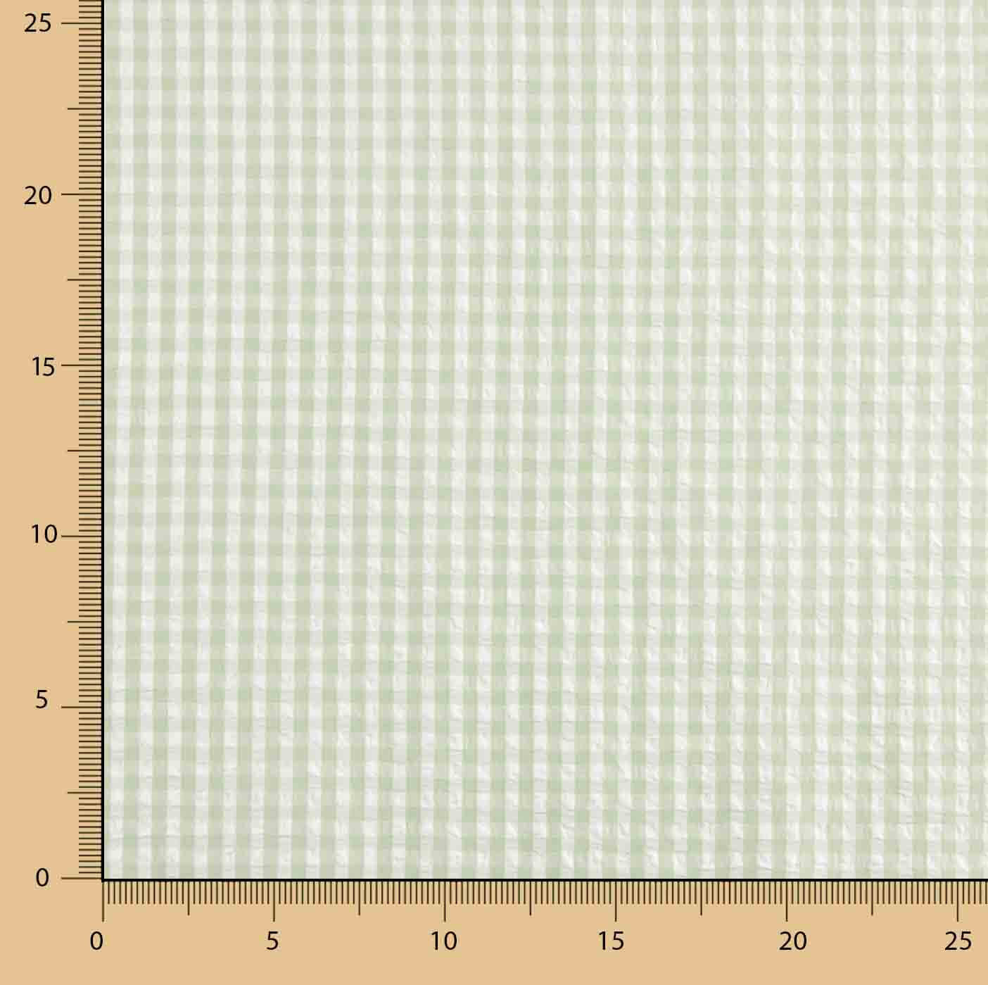 Seersucker Tencel Karierter Mini Grün - Ribes y Casals