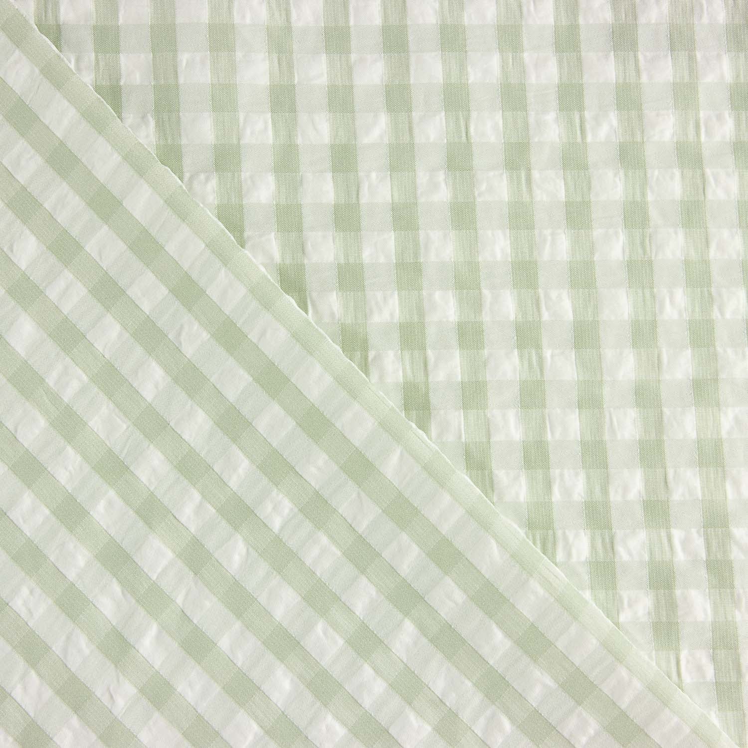 Seersucker Tencel Plaid Maxi Grün - Ribes y Casals
