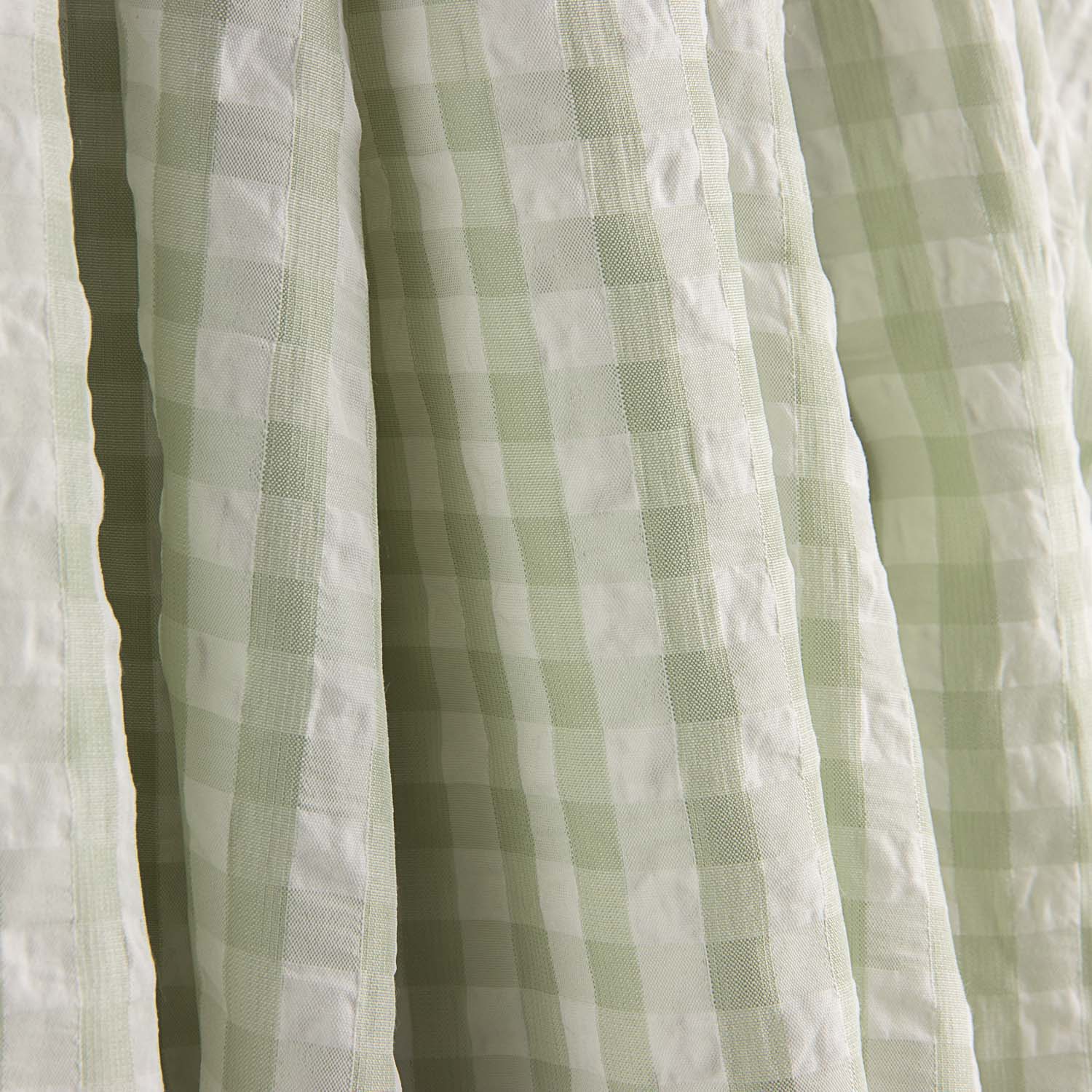 Seersucker Tencel Plaid Maxi Grün - Ribes y Casals