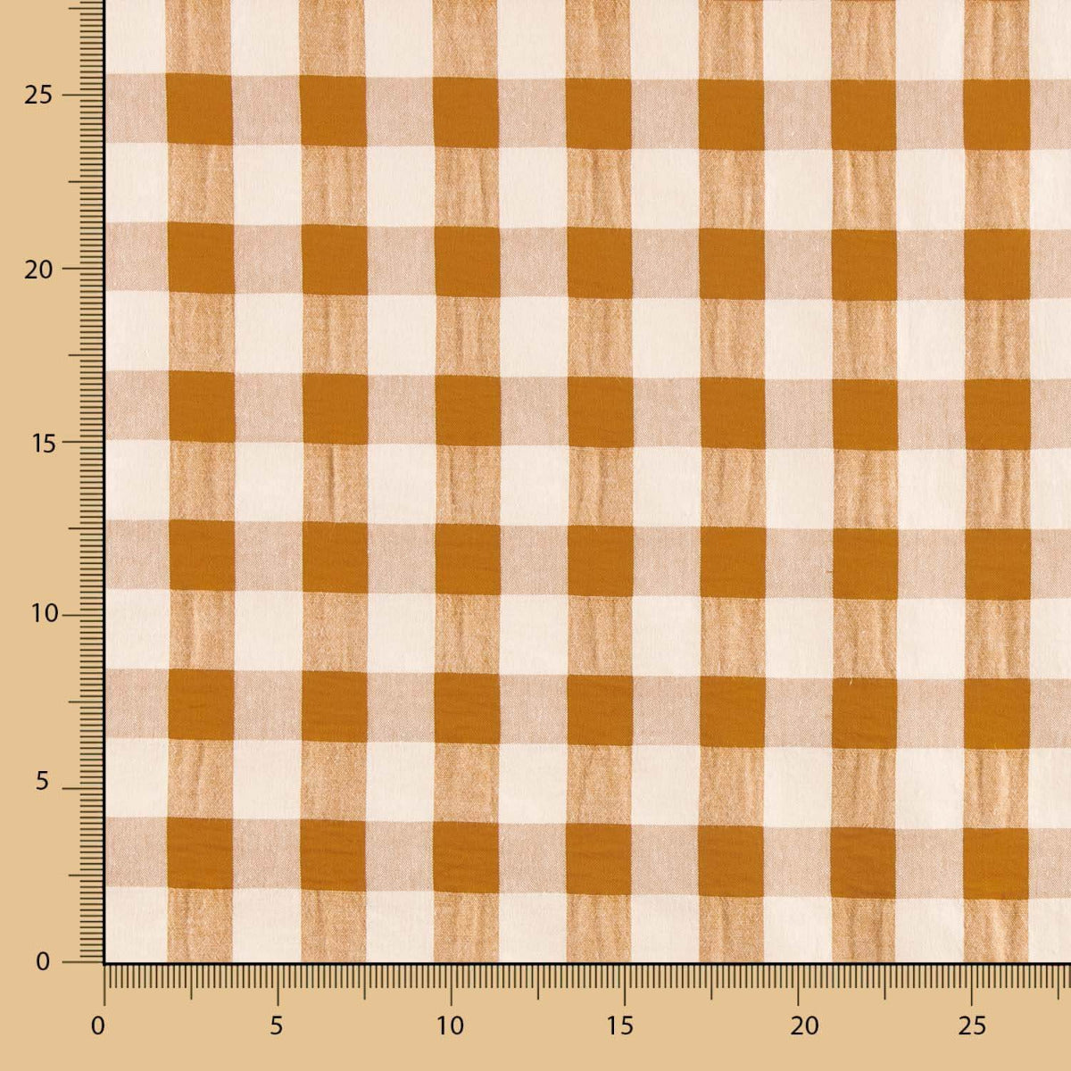 Baumwolle Seersucker Baumwolle Maxi Frame Terracotta - Ribes y Casals