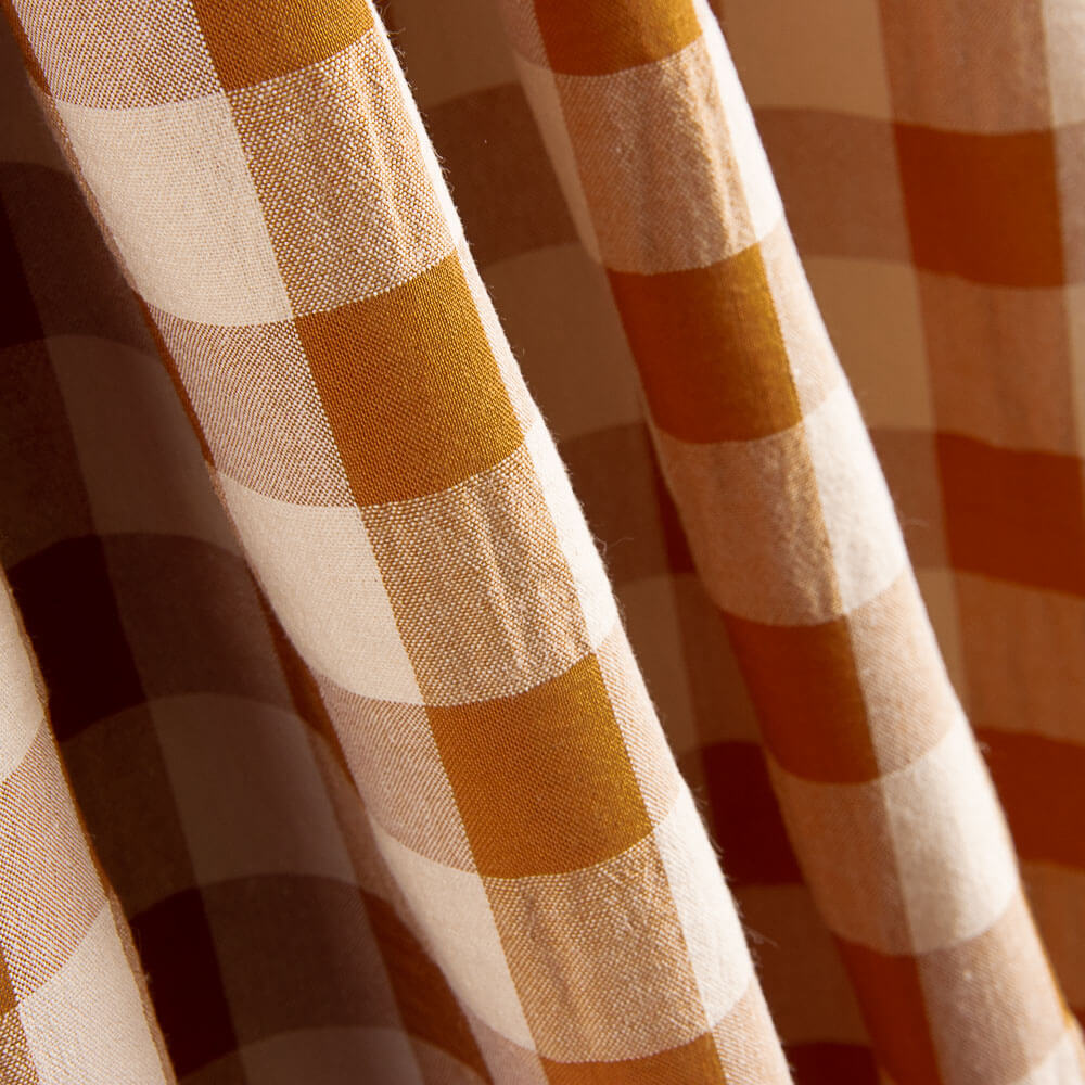 Baumwolle Seersucker Baumwolle Maxi Frame Terracotta - Ribes y Casals