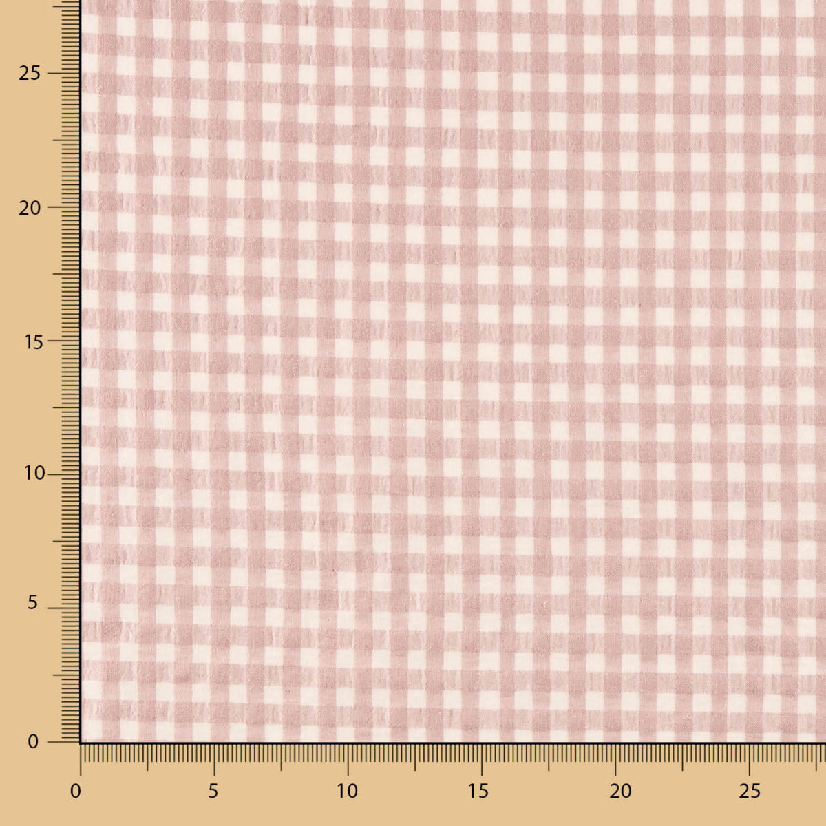 Baumwolle Seersucker Medium Square Baumwolle Medium Powder Pink - Ribes y Casals