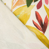 Bedrucktes Canvas mit Dschungelmuster in den Farben Aquarellgrün und Senfgelb - Ribes y Casals