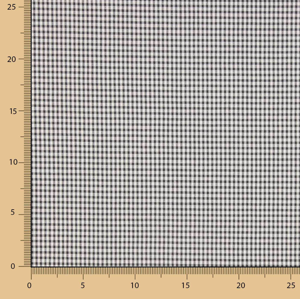 Seersucker Baumwolle Mini Square Schwarz - Ribes y Casals