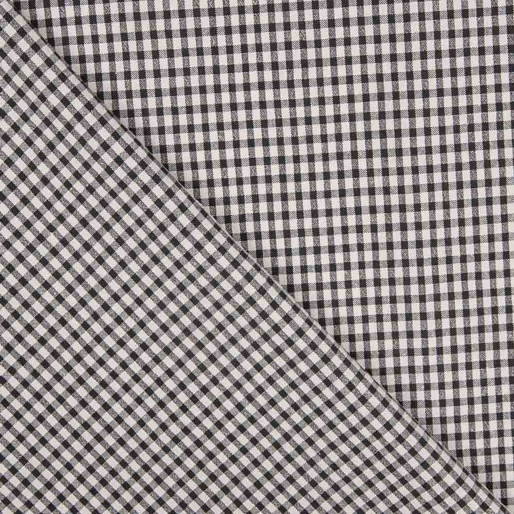 Seersucker Baumwolle Mini Square Schwarz - Ribes y Casals